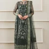 Baroque Embroidered Net Dress