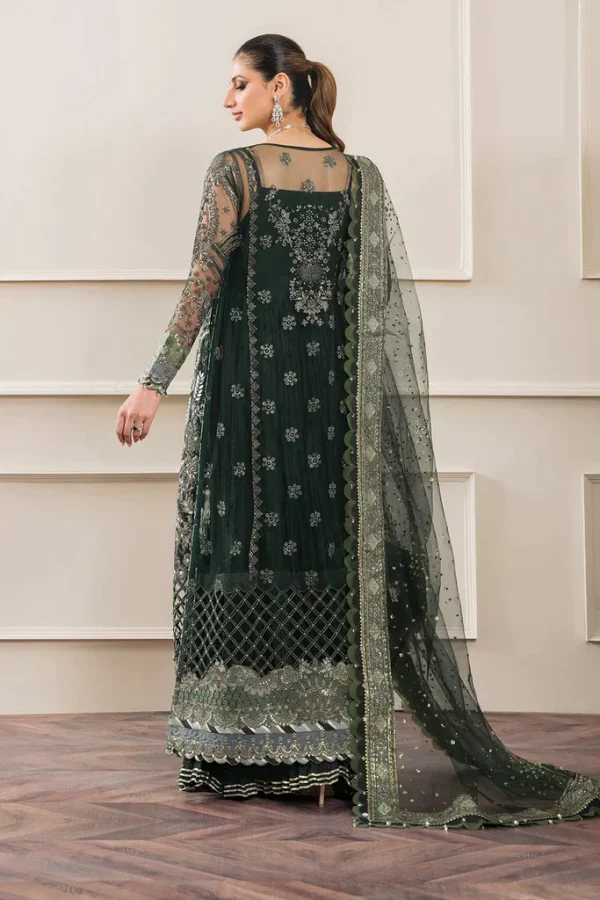 Baroque Embroidered Net Dress