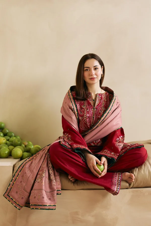 Zara Shahjahan Embroidered Karandi 3pc