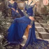 Maria B .Unstitch Cobalt Blue Saree