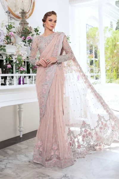 Maria B | Couture Dhalia Pink Saree