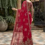 Maria B - Hand Embellished Red Saree