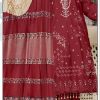 Dhanak Embroidered Red 3pc