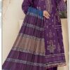 Dhanak Embroidered Purple 3pc