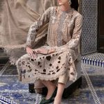 Maria B - Chikankari Brown 3pc Dress