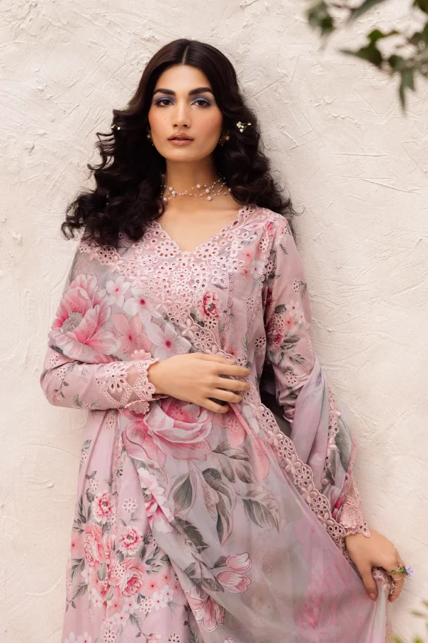 Iznik- Unstitch Printed with Chickankari 3pc