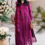 Qalamkar - Violet Luxury Lawn 11