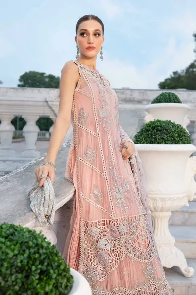 Maria B- Embroidered Chiffon 3pc