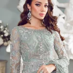 Maria B-Sea Green Luxury Saree