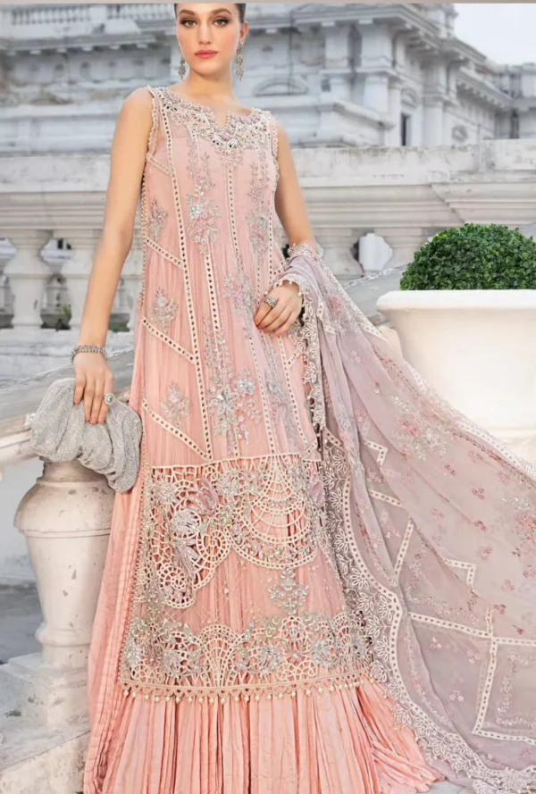 Maria B- Embroidered Chiffon 3pc