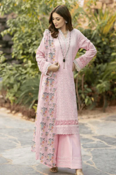 Adan Libas Fuchsia Chikankari 3pc