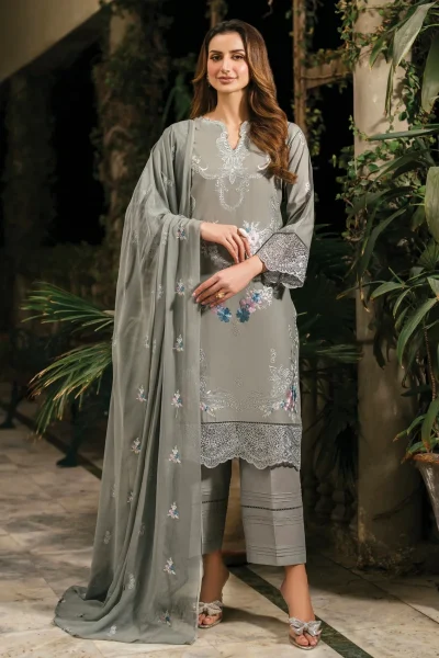 Bana Doria Embroidered Lawn 3pc