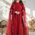 Qalamkar-Embroidereed Chickankari Lawn 3pc