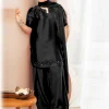 KAIDA -black Silk handmade Dress