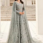 Erum Khan-Minty Breeze Organza Maxi