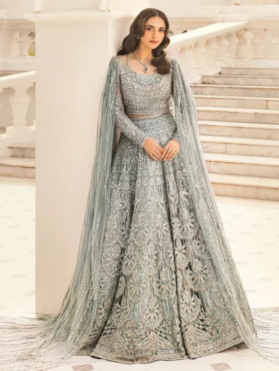 Erum Khan-Minty Breeze Organza Maxi