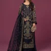Maria B- Luxury Embroidered Blue 3pc