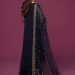 Maria B- Luxury Embroidered Blue 3pc