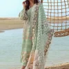 Crimson- seafoam luxury 3pc Lawn suit