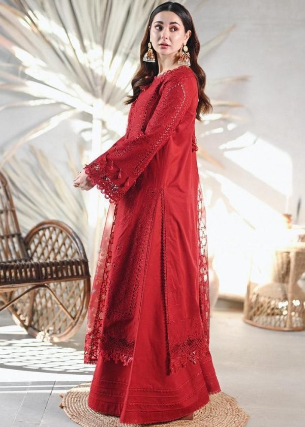 Qalamkar-Embroidereed Chickankari Lawn 3pc