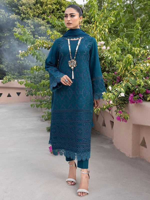 Embroidered Chikankari Lawn 3pc