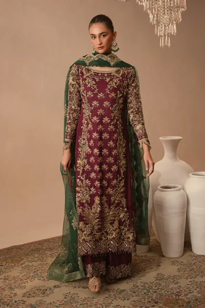 burgundy Dusk Embroidered Formal Suit