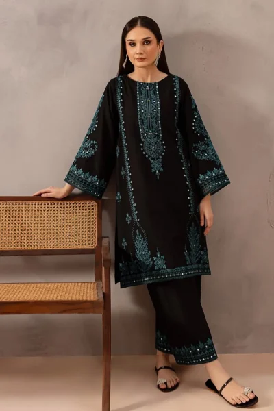 Lawn Embroidered With Paani Sheesha 9mm Work