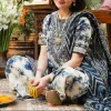 Embroidered Lawn 3pc with Chiffon Dupatta