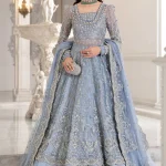 Maria B-Bridal Ice Blue Maxi
