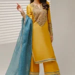 Shahid Chuhan - Silk Handmade Embroidered 3pc