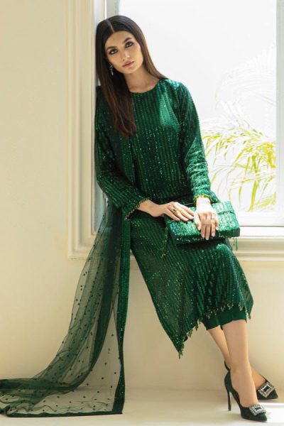 Embroidered Chiffon 3 PC Formals Dress (01)