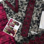 Embroidered Lawn 3pc with Organza Patches