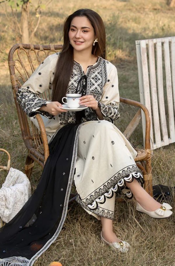 Embroidered Lawn 3pc suit