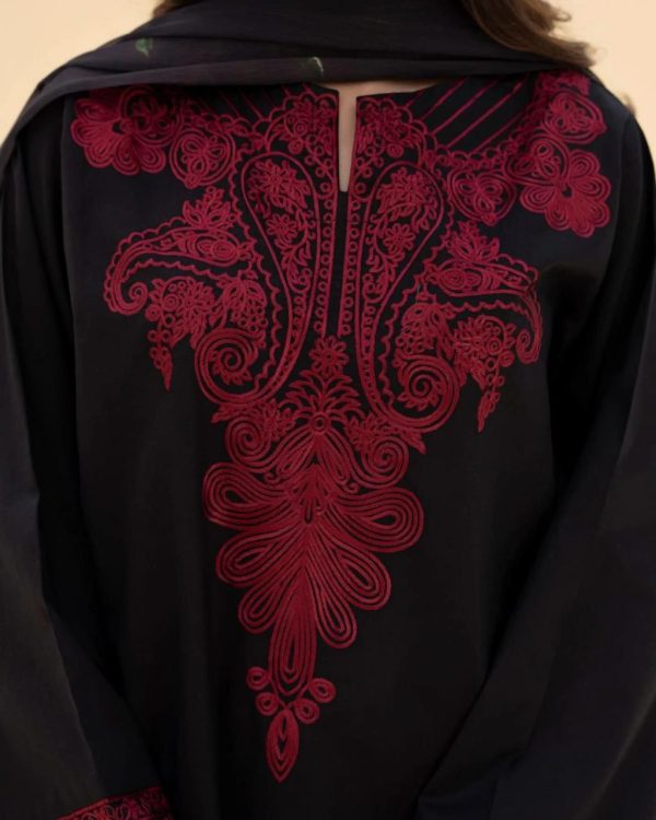 Elegant Black Embroidered 3-Piece Suit