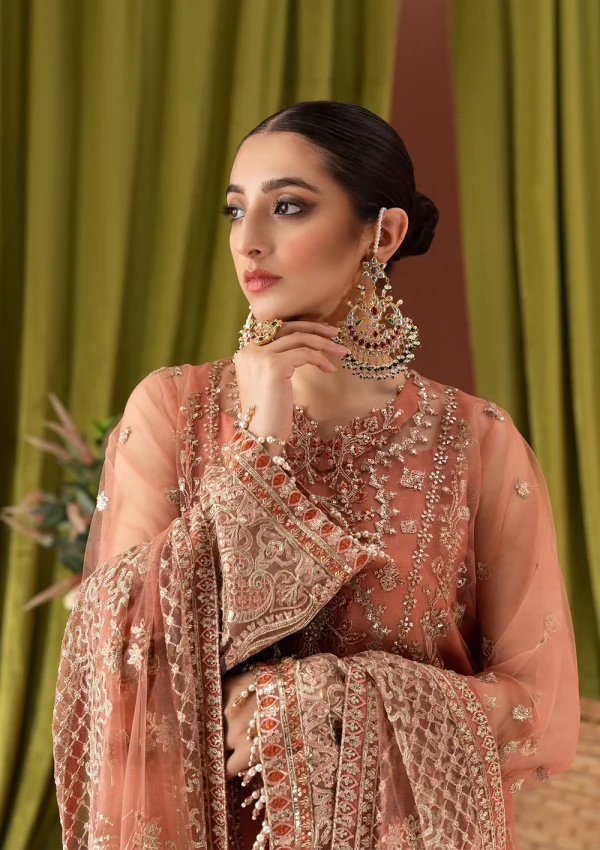 Embroidered Bridal 3pc Dress