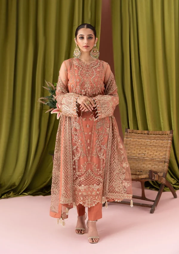 Embroidered Bridal 3pc Dress
