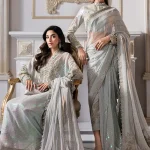 Maria B-Embroidered Luxury Formal Long Dress with Dupatta 