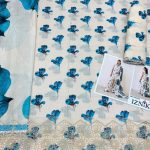 Iznik- Allover print with embroidered patches 3pc