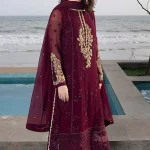 Luxury Chiffon Heavy Embroidered Dress