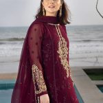 Luxury Chiffon Heavy Embroidered Dress