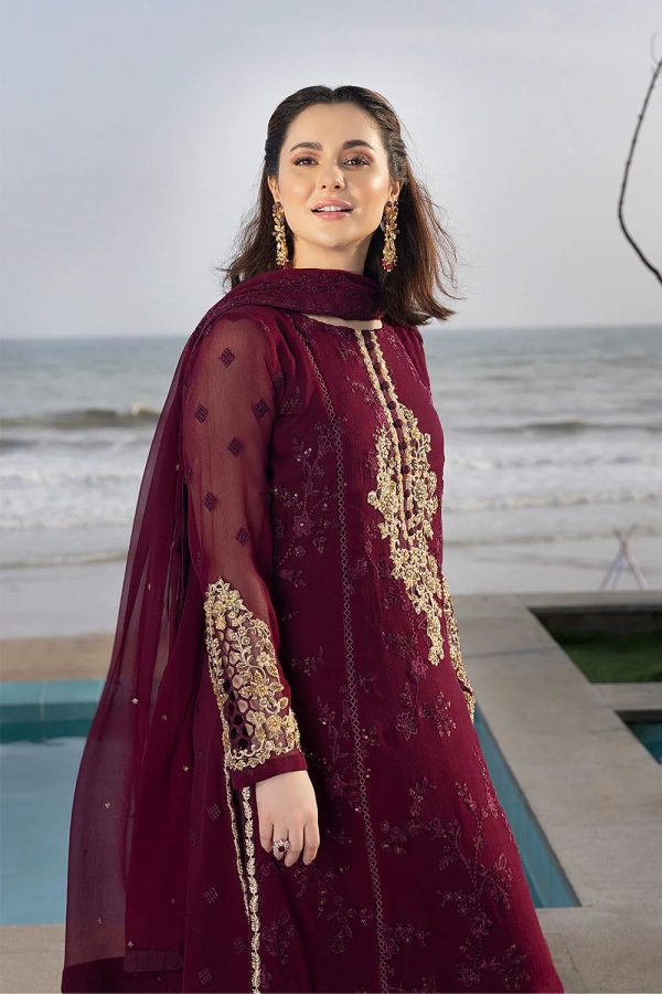 Luxury Chiffon Heavy Embroidered Dress