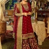 Maria B - Maroon Silk 3 Piece Embroidered Suit