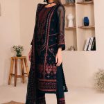 Noorma Kaamal - Black Embroidered Chiffon 3pc