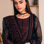 Noorma Kaamal - Black Embroidered Chiffon 3pc