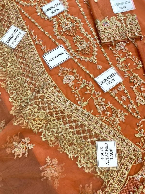 Embroidered Bridal 3pc Dress