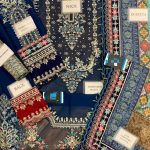 Royal Navy Blue Embroidered Bridal Suit with Multicolor Dupatta