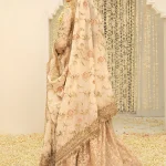 Maria B- Traditional Gold Bridal Sharara