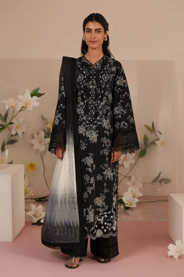 Afrozeh-Heavily Embroidered Lawn 3pc