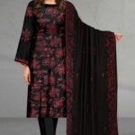 Bareeze-Dhanak Black Embroidery 3c Suit