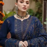 Bareeze-3pc Dhanak Embroidered Dress